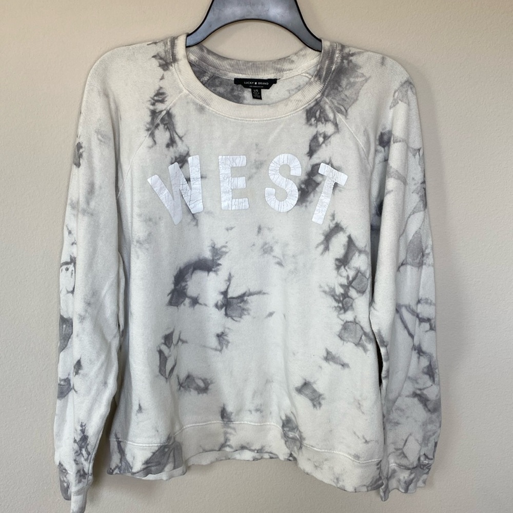 Lucky Brand WEST Crew Neck Sweatshirt - Picture 1 of 5